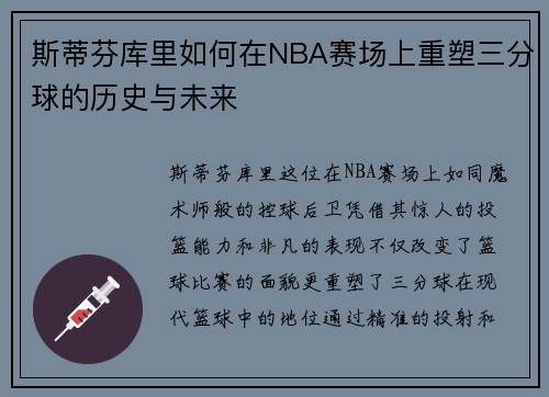 斯蒂芬库里如何在NBA赛场上重塑三分球的历史与未来